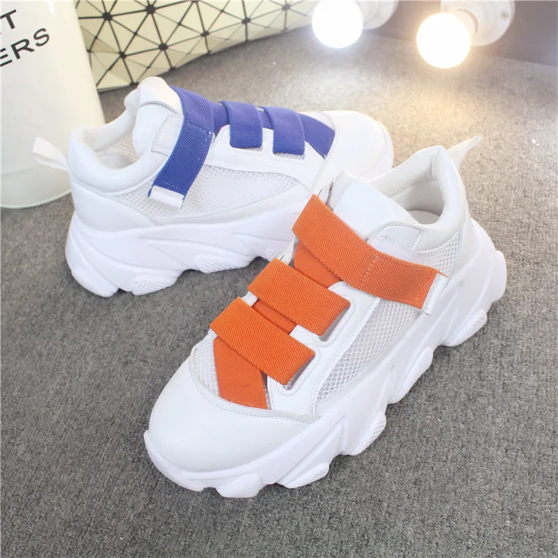 COOTELILI Spring Women Sneakers Breathable Women Flat Platform Shoes Woman Casual Creepers Women Shoes