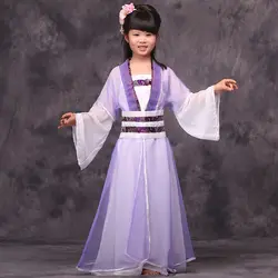 Китайские традиционные Костюмы для девочек Гучжэны практика сказочной принцессы этап платье для сцены Косплэй Multi-цвет бесплатная