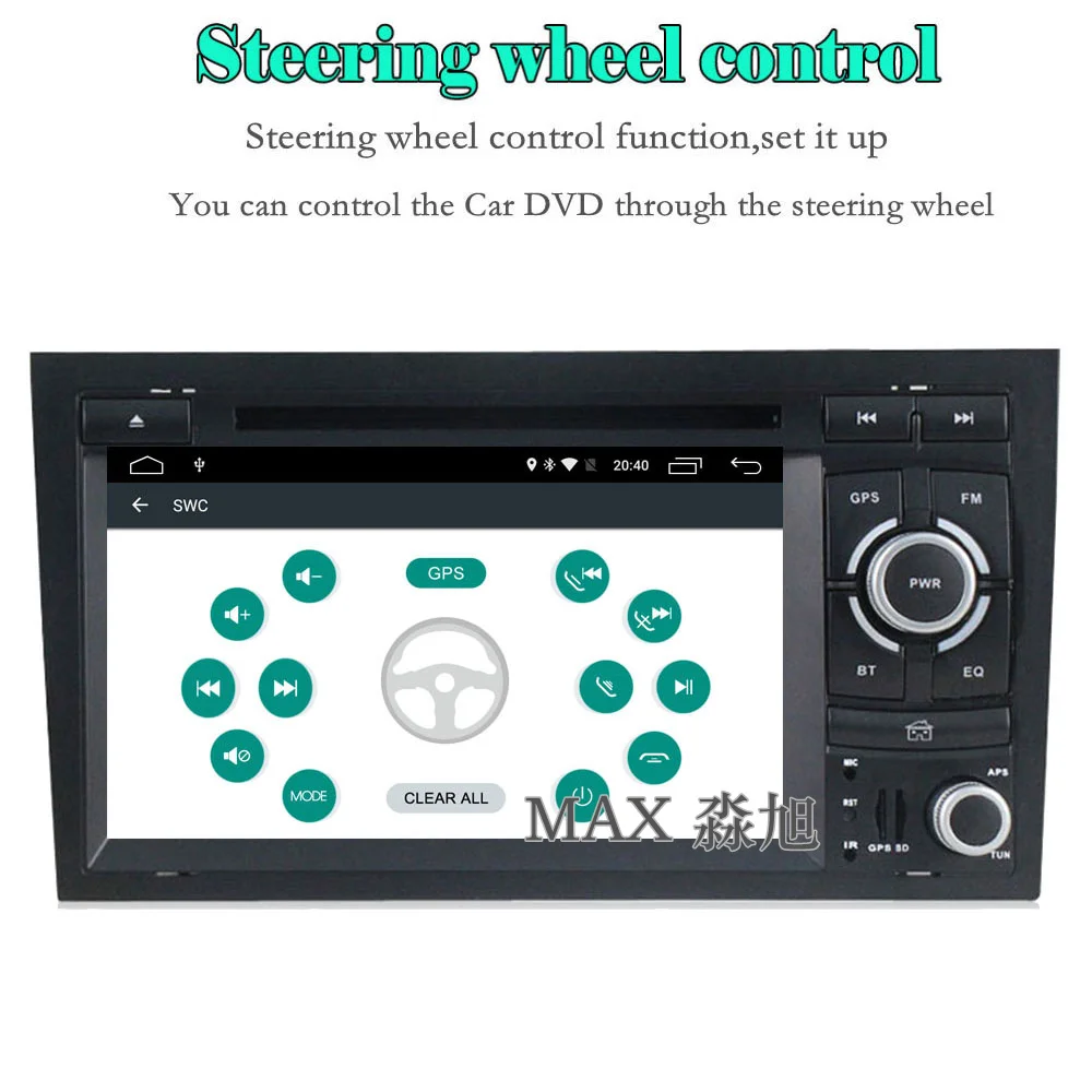 Sale MAX For Audi A4 B6 B7 S4 2003-2011 Car Radio GPS Navigation System CD Player Bluetooth call/music SWC free map 4G Mirror Link 4