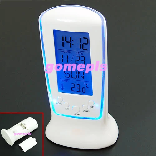 

E74 Digital LCD Alarm clock calendar thermometer Backlight