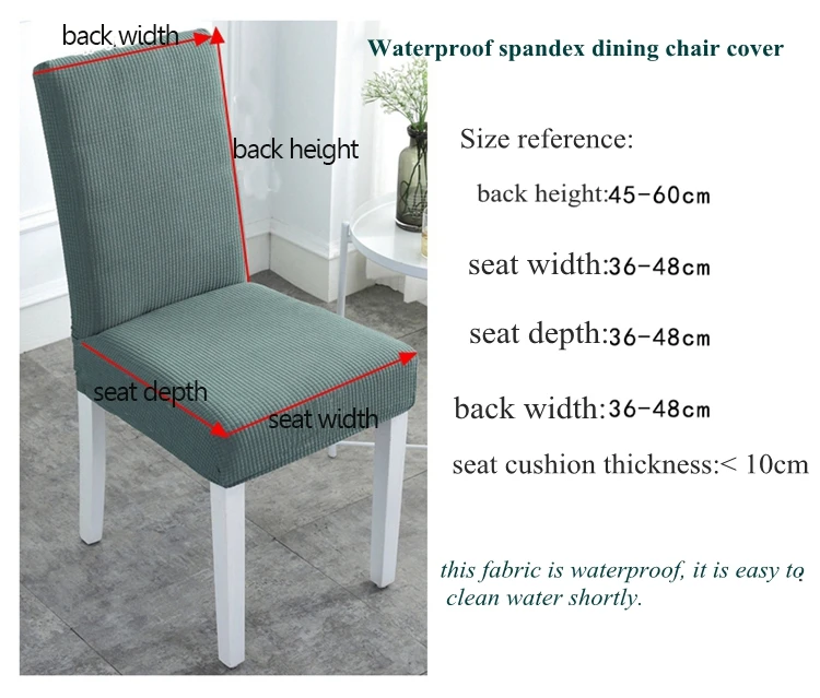 ROMANZO плотная ткань спандекс водонепроницаемый чехол для обеденного стула Универсальный цельный кухонный офисный стрейч чехлы для стульев