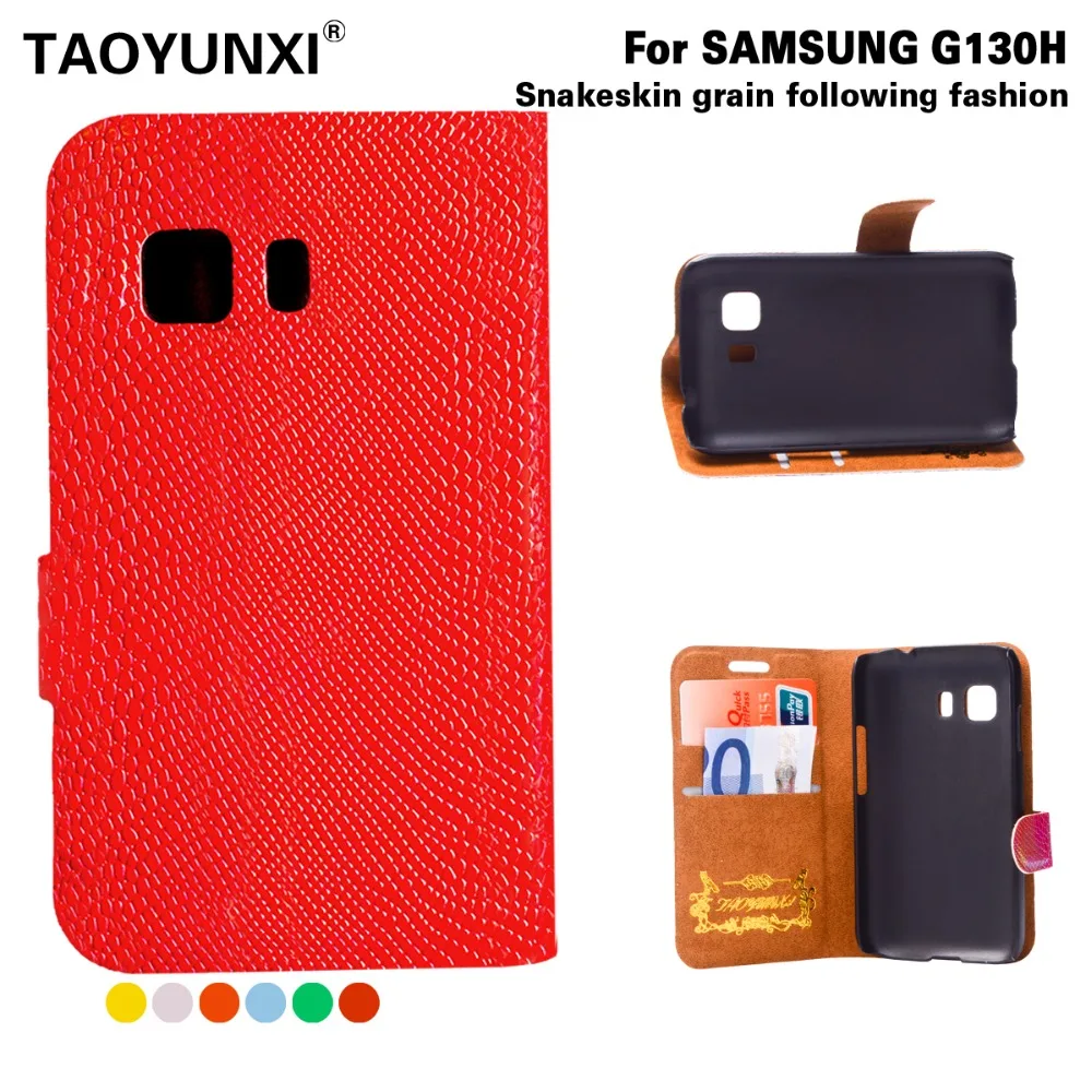 

Snake Leather Case For Samsung Galaxy G130 G350 G3500 Core 2 G355H Ace 4 G357F G360 G3608 G386F G7100 G7106 G850 Flip Cover