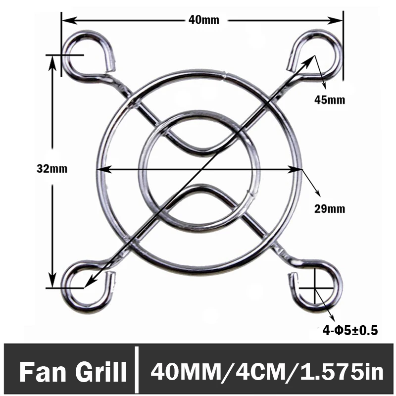 

50 Pieces Computer Case Cooling Fan Finger Guard Metal Grill Protector 40mm