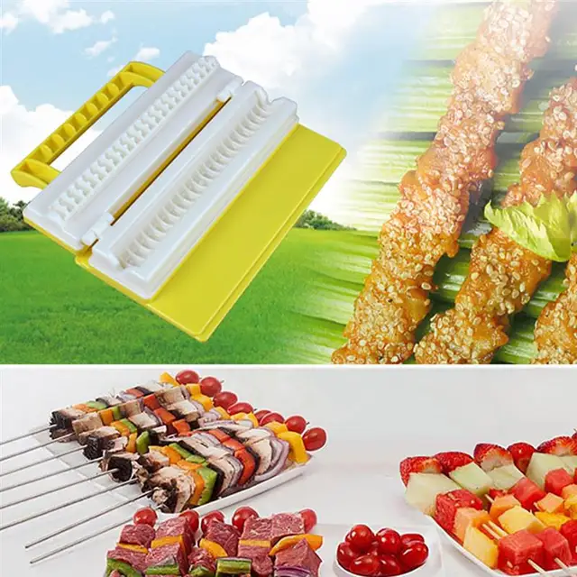 1Pc Creative Bbq Kebab Maker Egységes Hasági Szálítógagos Gyors Nyárs Könnyű Szerszámok Kültéri Konyhai Szerszámokhoz - Image 4