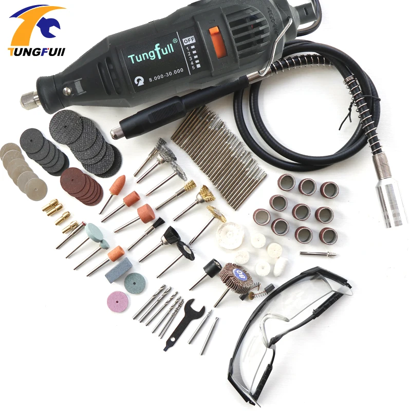 Tungfull dremel style engraver tool jewellery milling drilling machine rotary tool cutting