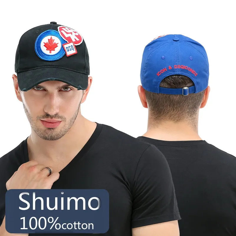 DSQICOND2 хлопковые брендовые бейсболки кепки шапки Homme Snapback Кепка с буквенным принтом DSQ Dad Шапка для мужчин и женщин Bone Gorras Trucker Кепка