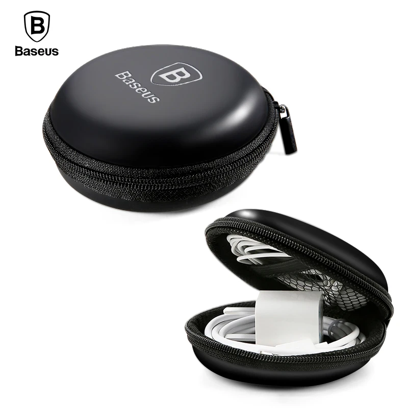 Baseus Headphone Earphone Case Srorage Hard Bag Mini Zippered Round Box For SD TF Card Cable U Disk Flash Drive Portable Case Baseus Headphone Earphone Case Srorage Hard Bag Mini Zippered Round Box For SD TF Card Cable U Disk Flash Drive Portable Case