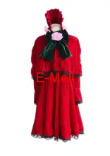 Rozen maiden anime cosplay reiner rubin dress lolita trajes de las mujeres de noche rojo dress traje para halloween