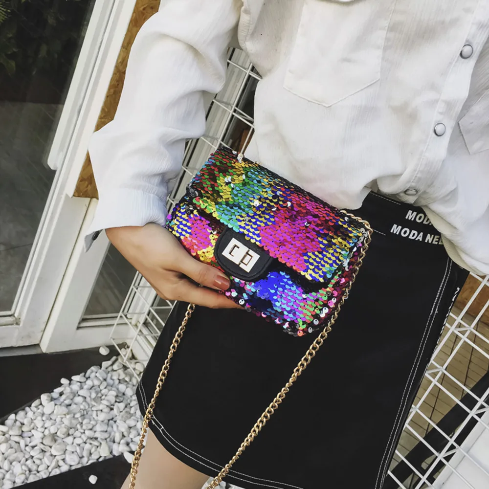 HB @ 2018 INS Лидер продаж женские любимые Bling блёстки ретро женский Crossbody сумка лучший подарок