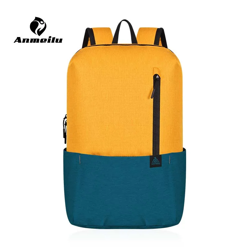 ANMEILU 10л цветной для женщин и мужчин повседневный маленький рюкзак Водонепроницаемый походный спортивный рюкзак для покупок - Цвет: CyanYellow