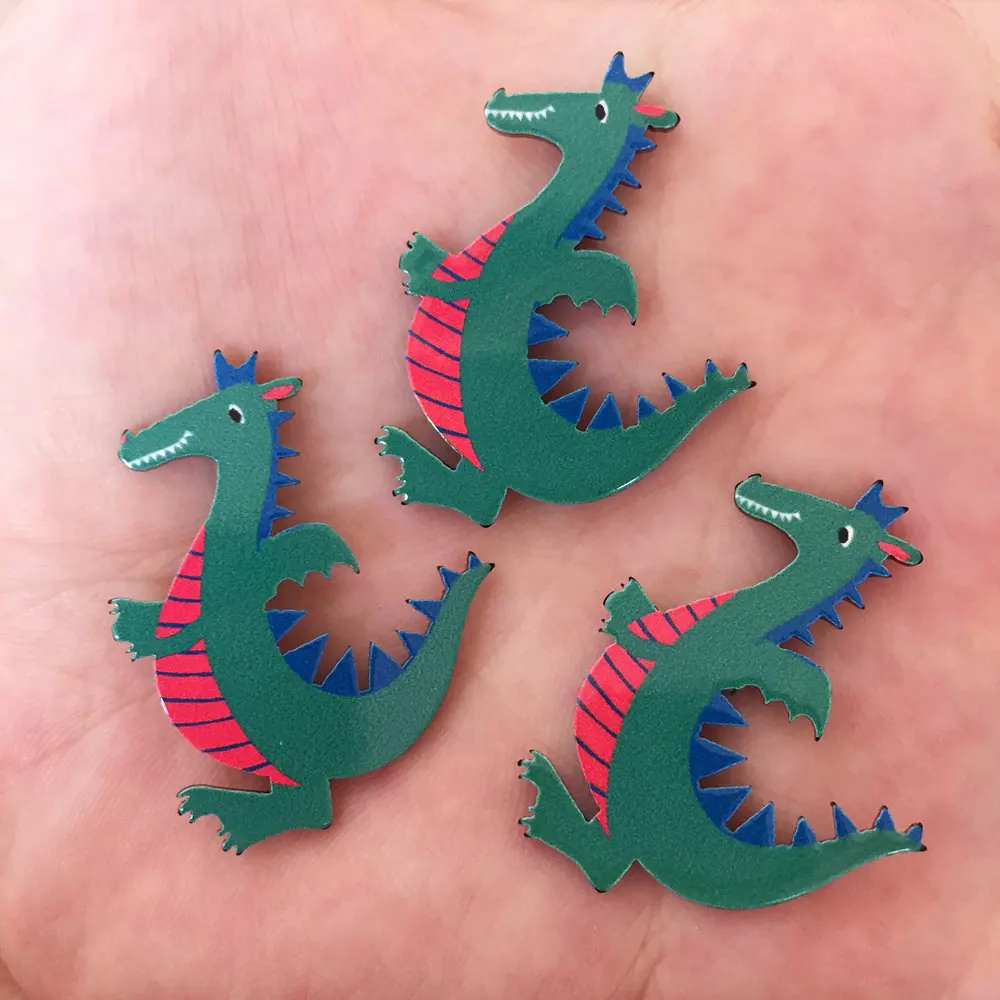 Новинка 10 шт. 26*34 мм акриловый лист крутой Dinosau Flatback Детские скрапбукинги Diy