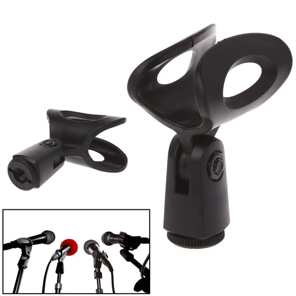 Flexible Rubberized Universal Microphone Clip Holder Clamp Clip Holder