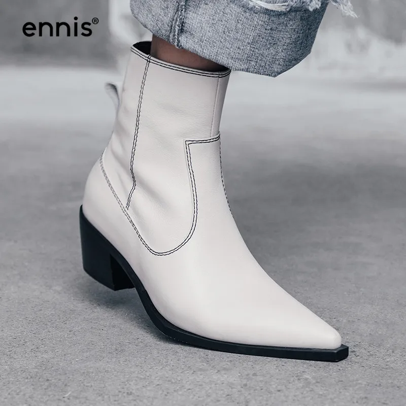 designer white ankle boots