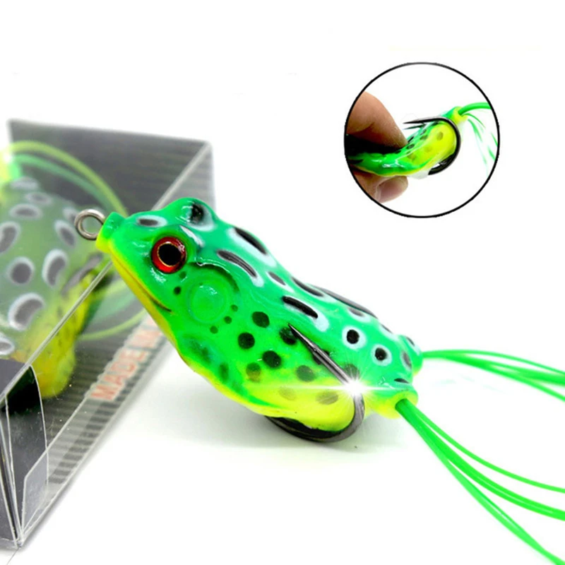 6Pcs Soft Plastic Fishing Frog lure 5.5CM12.5G Top Water Isca