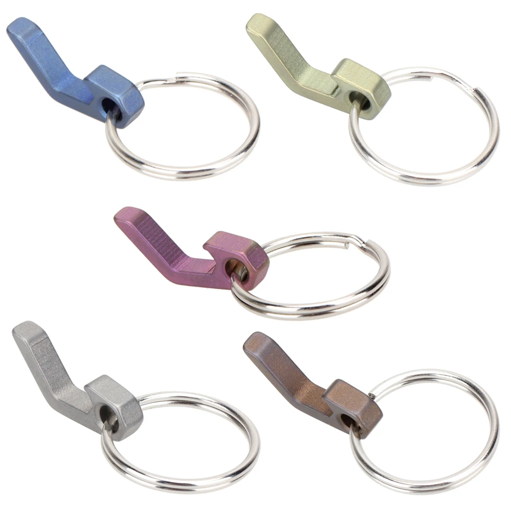 EDC Portable Keychain Bottle Opener Metal Titanium Multifunctional Key