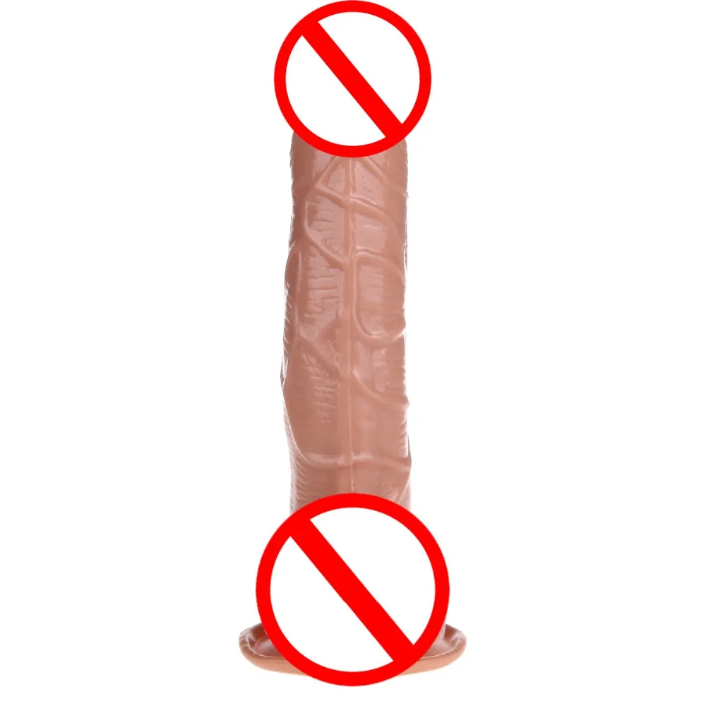 19cm Huge Dildo Super Soft Silicone Speed Big Dildo Vibrator realistic penis with suction cup sex toys for woman sex toys