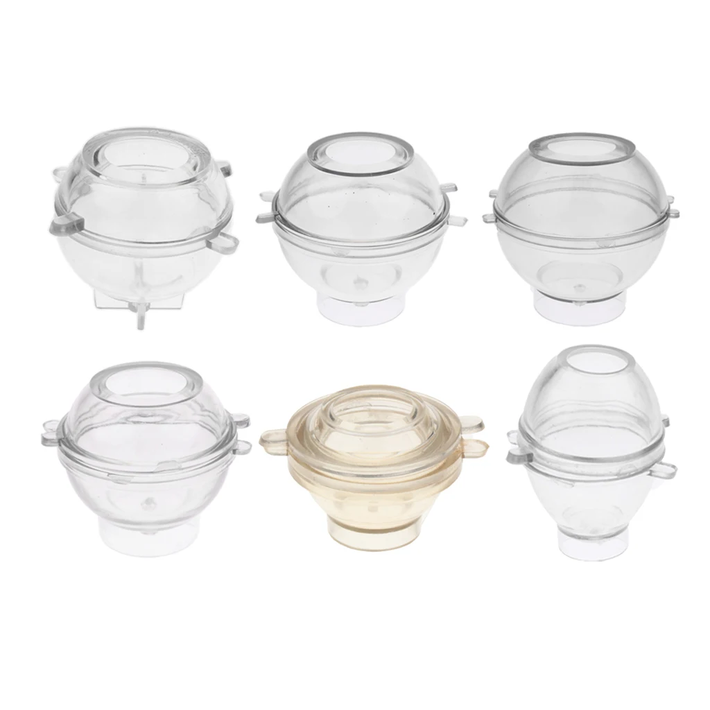6pcs DIY Sphere Round Mold For Candle Wax Homemade Soap DIY Plastic Mold -6 Different Size Ice Ball Molds