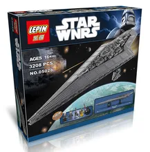 LEPIN 05028 3208Pcs Star Wars Execytor Super Star Destroyer Model Building Kit Minifigure Block Bricks Compatible Toy Gift 10221
