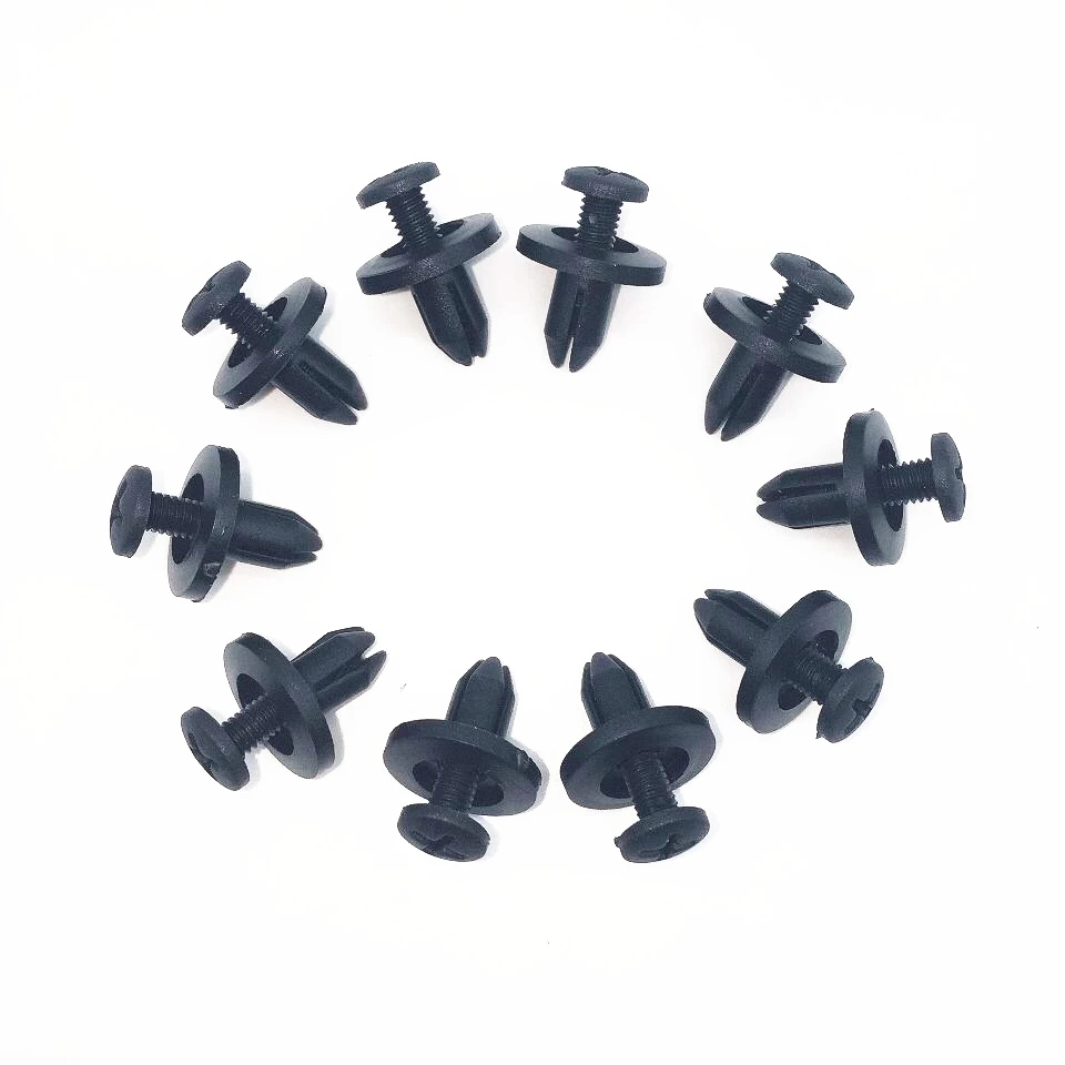 For Honda Civic 100PCS 6MM Fastener Bumper Cover Diversion Plate Fender Clips