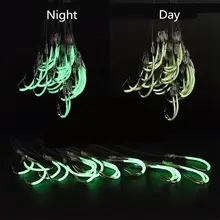 Vertvie 30 шт./1 крючки фосфоресцирующий Открытый Крюк углеродистая сталь перевернутый крючок Спортивные Светящиеся рыболовные снасти