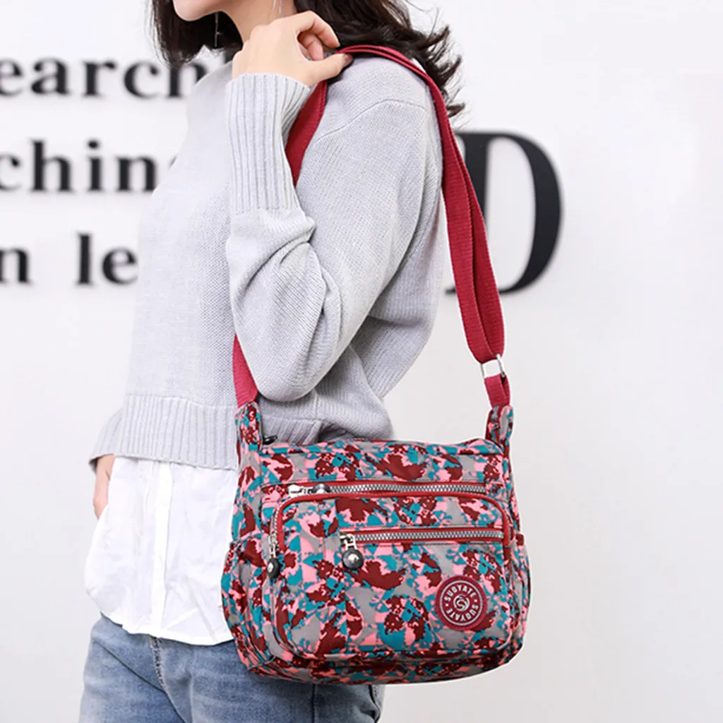 أزياء المرأة النايلون رسول واحد الكتف Crossbody حقيبة حقائب مقاومة للماء