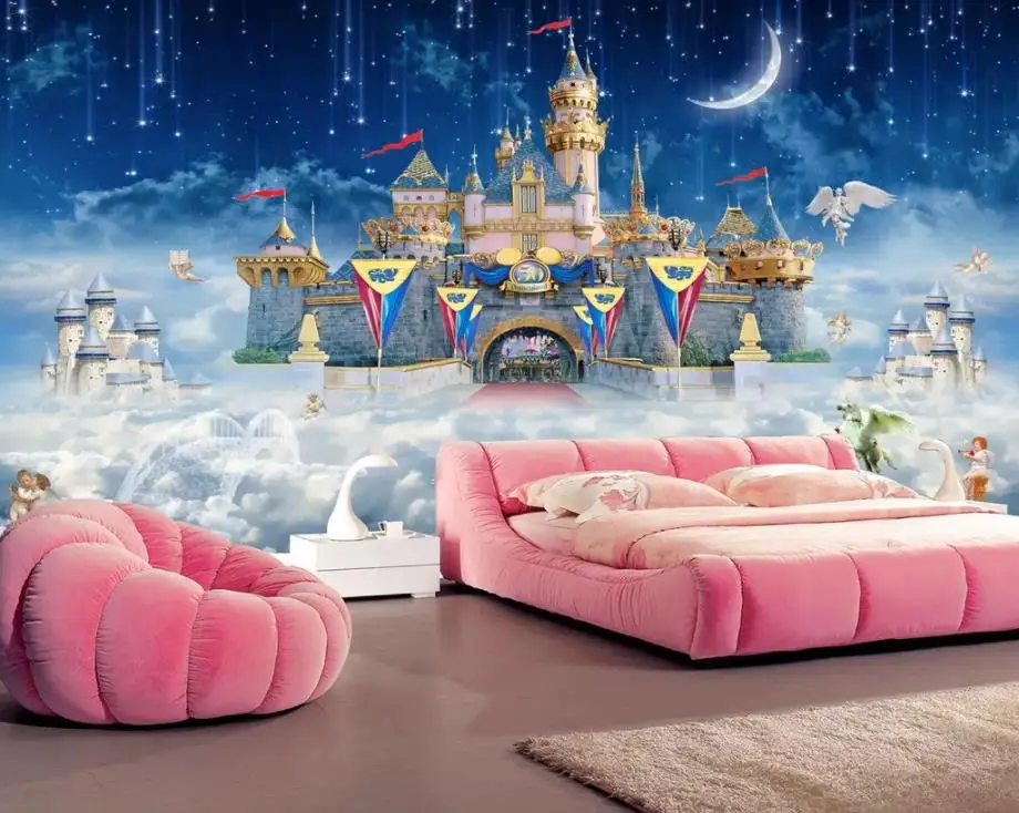 Us 12 47 57 Off Custom 3d Wallpaper Sticker European Style Sky Castle Wallpaper For Bedroom Walls Backdrop 3d Photo Wallpaper In Wallpapers From