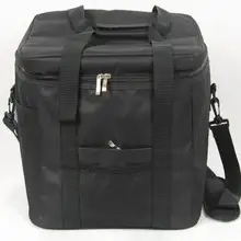 Wasserdichte Portable Stoff Thermische Mittagessen Kühltasche Schwarz Große Volumen Männer Picknick Aufbewahrungstasche 33L