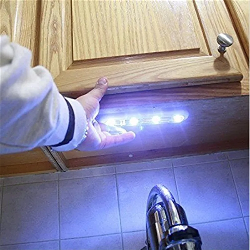 Battery Powered LED Touch Sensor Night Light Lamp Wireless Push Tap