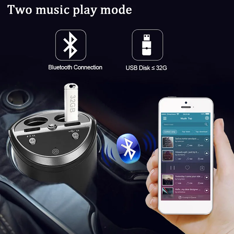 Новинка автомобильное зарядное устройство для iPhone ручная работа FM передатчик