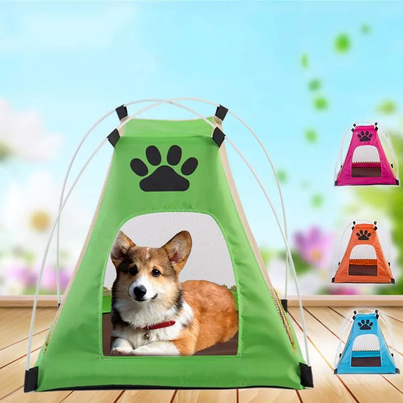 Folding Pet Tent Dog Bed Fence Puppy Kennel Folding Exercise Play House