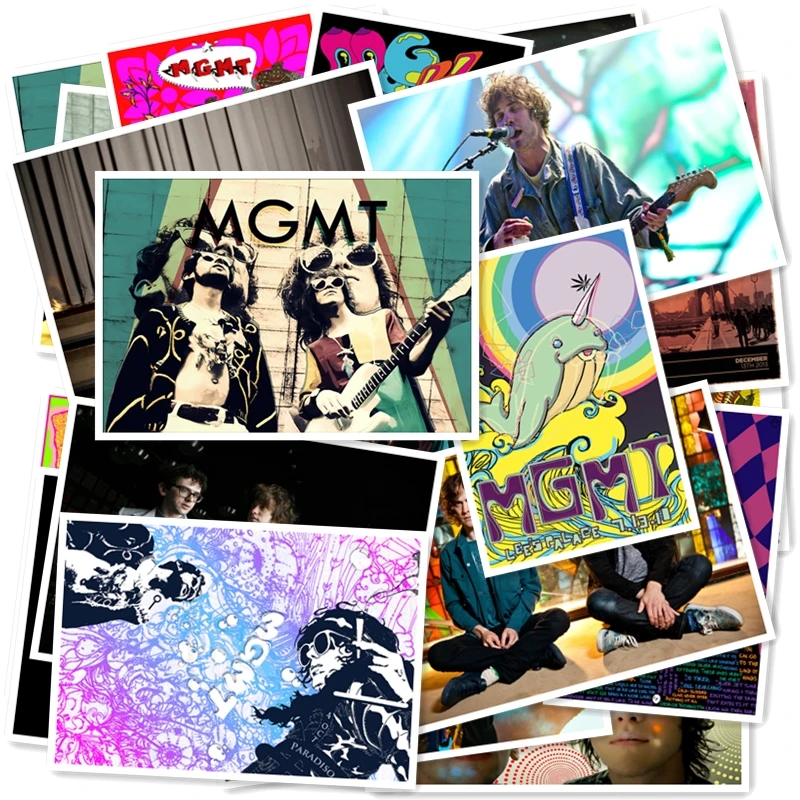 

D1-10# MGMT Classic Band Series sticker 20/pcs PVC Art Crafts collection Gift wall Design Graffiti Stickers Free Shipping