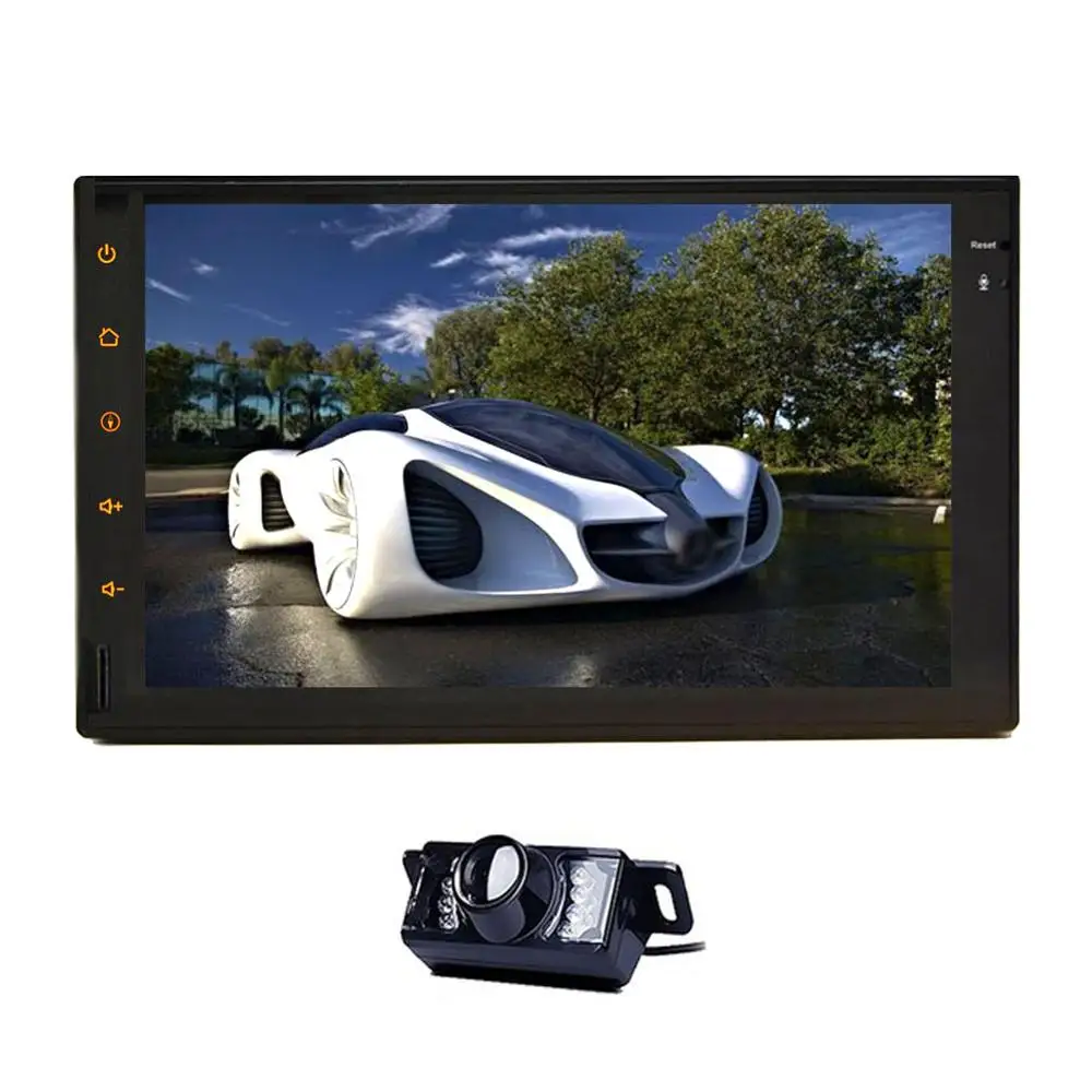 EinCar Capacitive 7 Inch Android 5.1 Quad Core Double 2 Din In Dash GPS Navigator Car Radio Stereo Head Unit Autoradio Bluetooth/OBD/1080p/3G/4G/WiFi +Rear View Camera