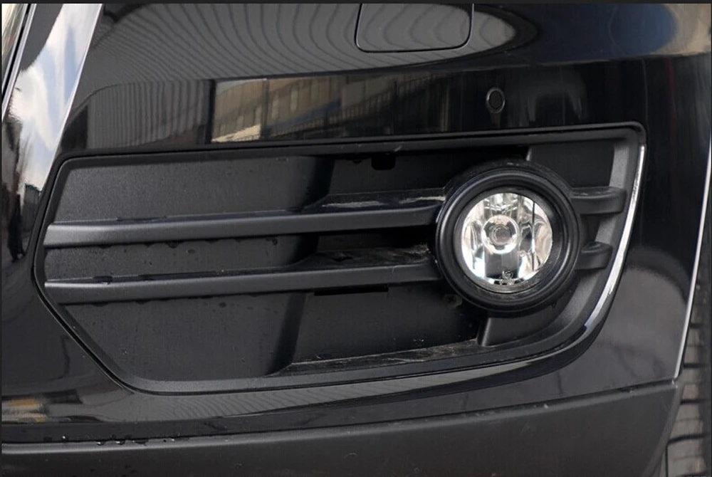 Хромированный для автомобиля ABS отделка полный кольца передний бампер матовый черный нижняя сторона противотуманный светильник гриль для Audi Q5 2009 2010 2011 1 пара