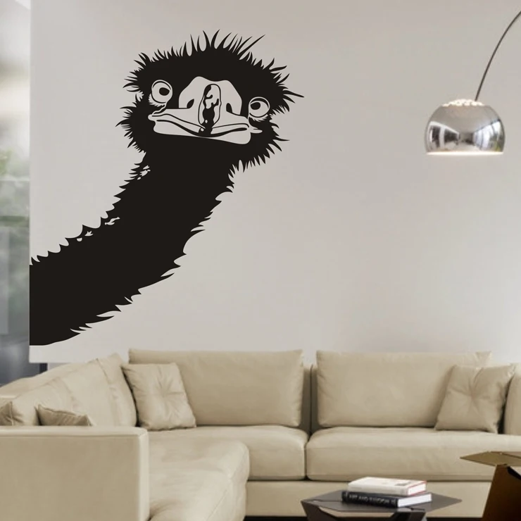 DCTAL Ostrich Wall  Decals  Birds Wall  Stickers  Home Wall  