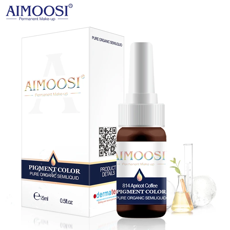 

15ml Semi permanent makeup Microblading Tattoo ink eyebrow Pigment Cosmetic Tattoo liquid Pure plant nano pigment pmu 35 colors