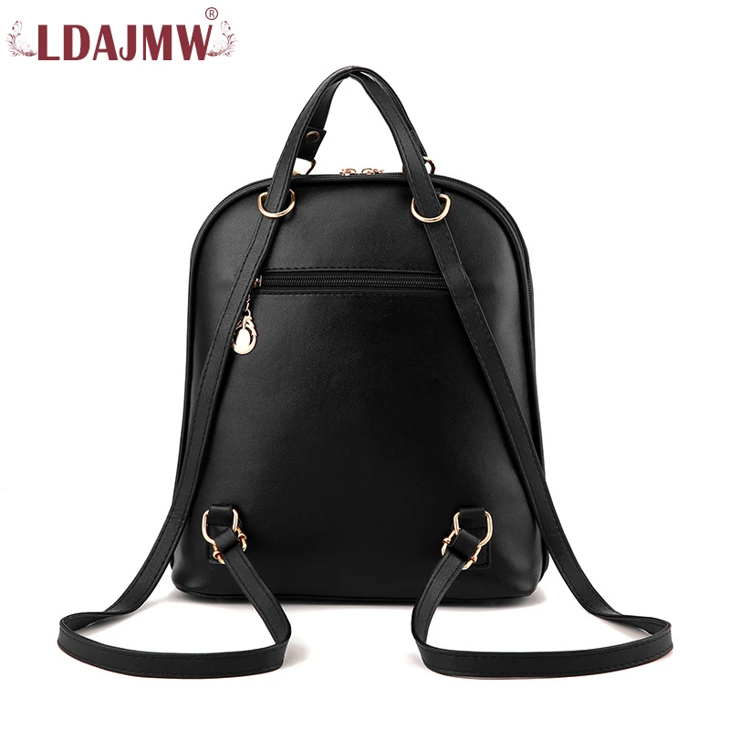 LDAJMW Новое поступление женские рюкзаки однотонный модный кожаный рюкзак на