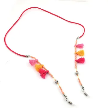 

Fashion Women Non-slip Handmade Spectacles String with Tassels Retro Beads Neck Chain Glasses Cord Eyeglass Strap Accessories