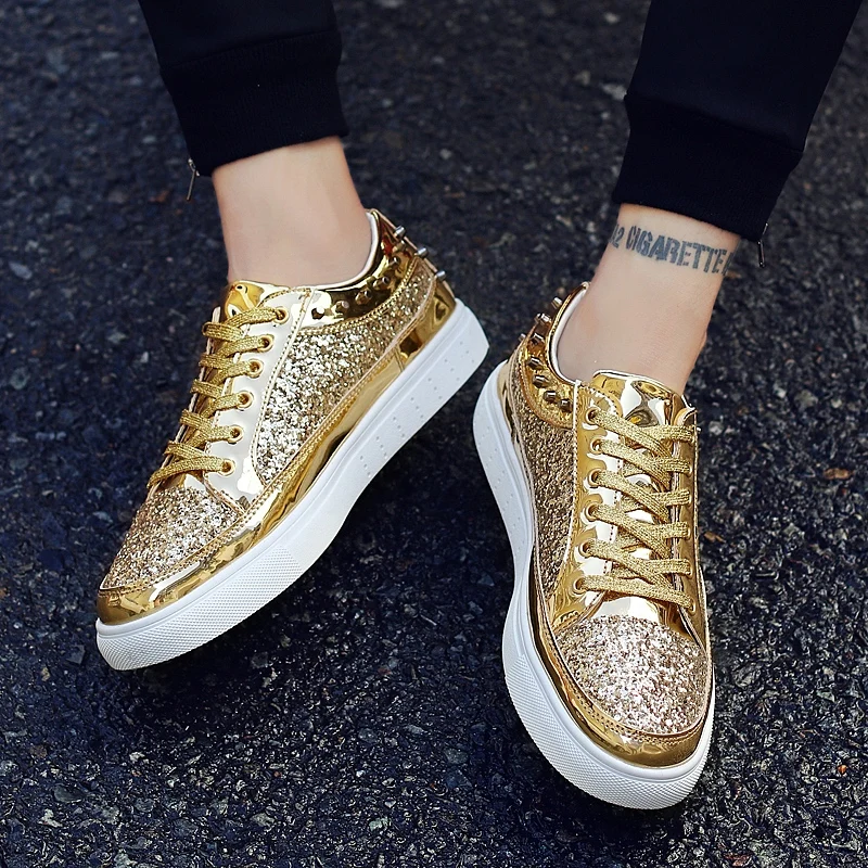 

BVNOBET Women Vulcanized Shoes Silver Ladies Sneakers Lace-Up Casual Shoes Breathable Walking Flats Lovers Shoes Buty Damskie