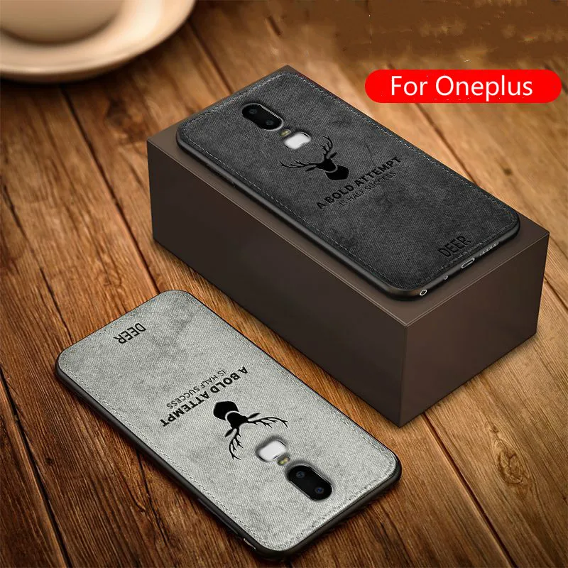 

Luxury Pattern Phone Case For oneplus 7 Pro Hybrid TPU+Fabric Cloth Skin Back Slim Soft Cover For Oneplus 6T 6 7 One Plus 7Pro