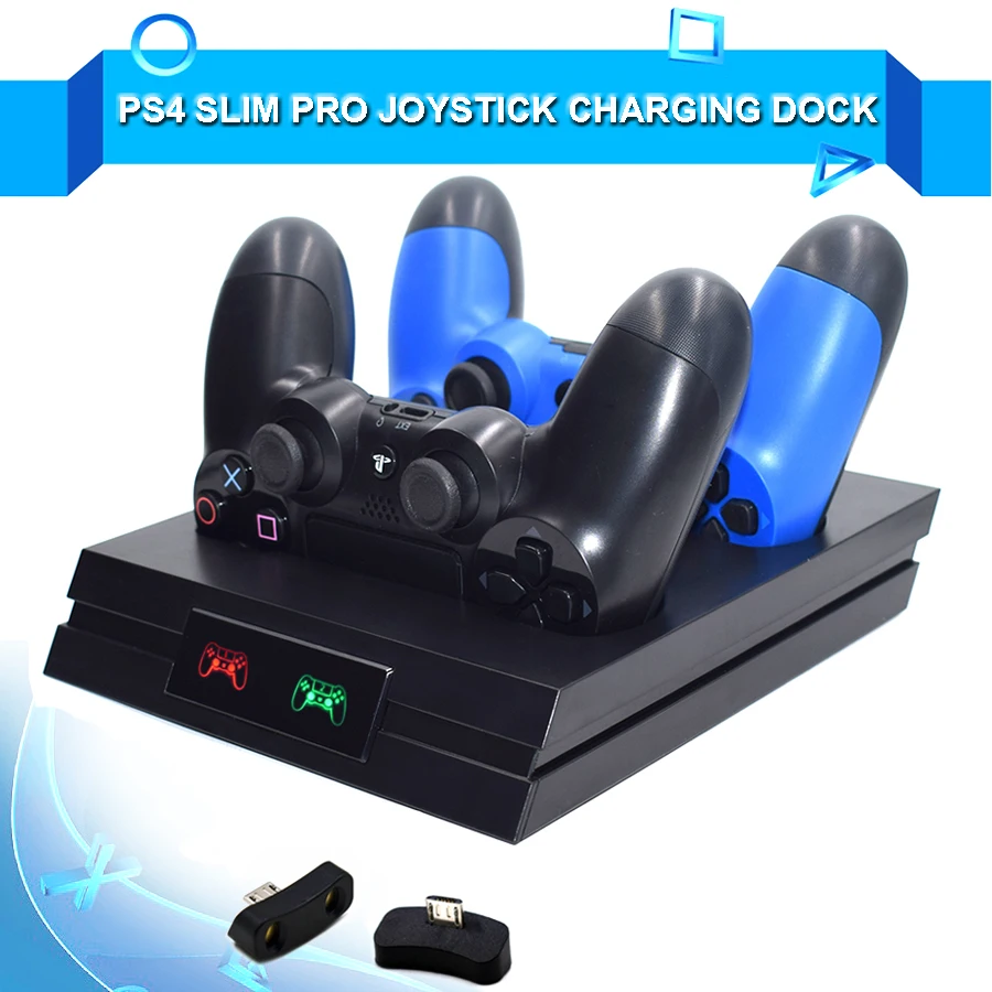 PS4 Slim Pro беспроводной контроллер Джойстик зарядное устройство Dual USB Быстрая Зарядка Док станция для Playstation 4 Bluetooth геймпад
