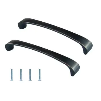 

LWZH Cabinet Hardware Handle Pull 2-Pack Oil Rubbed Bronze Arch Handle for Cupboard Furniture Closet Drawer Kitchen with Screws
