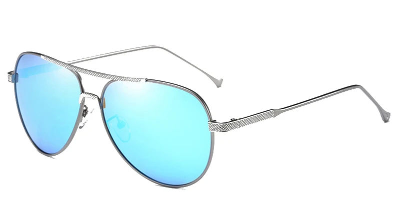 Модная Для мужчин s поляризованные солнцезащитные очки, металлическая оправа для вождения, солнцезащитные очки для мужчин зеркальные очки UV400 вогнуто-Выпуклое стекло, De Soleil Homme 395 - Цвет линз: C5