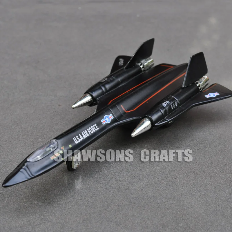 

1:72 DIECAST PULL BACK MODEL TOY US AIR FORCE SR-71A BLACKBIRD JET FIGHTER MILITARY PLANE