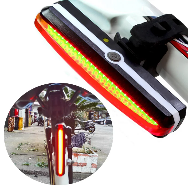 

Ultra Bright Bike Light USB Rechargeable Bicycle Tail Lights Rear LED Cycling Safety Flashlight Accessories ALS88
