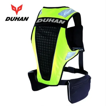 

2018 New DUHAN motorcycle reflective vest Safety warning clothes Jacket Protective clothing back protection fluorescence green