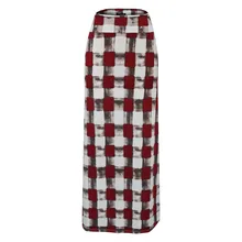 Womail modis, женские летние длинные юбки,, высокая талия, клетчатый рисунок, бодикон, удобные женские повседневные юбки, faldas mujer moda