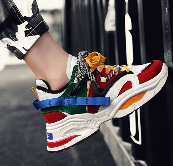 

Height Increasing 6 CM Women Running Shoes Red White Sneakers Female Outdoor Sport Shoes Athletic High Heel Cushioning Footwear