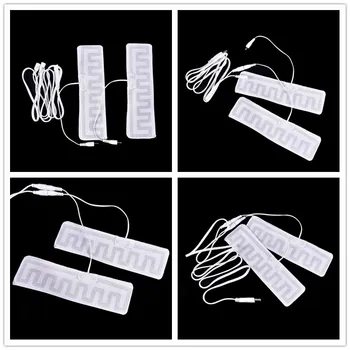 

2pcs 5V USB Heated Insoles Electric Heated Gloves Carbon Fiber Heated Pads Hot compress Shoulder Knee Waist 4.5cm*20cm