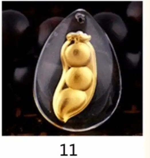 1PCS 999 24k Yellow Gold Crystal Man Made Pendant/...