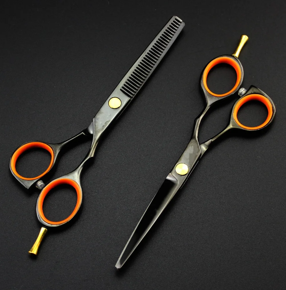 New Professional 440c 5 5 Inch Black Hair Scissors Set Cutting Hair  New Professional 440c 5 5 Inch Black Hair Scissors Set Cutting Hair